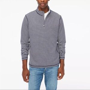 JCrew Performance Half zip Navy and White